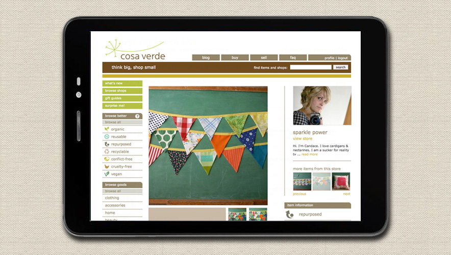 cosa verde brand and web design