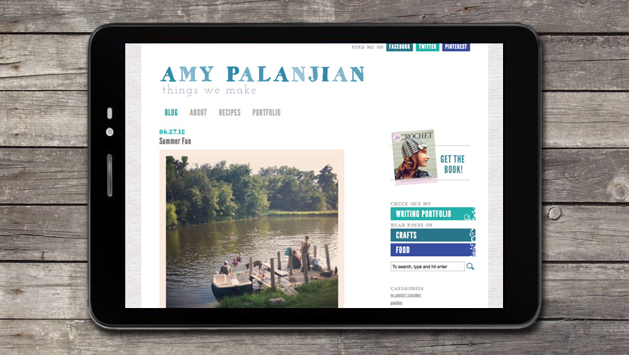 Amy Palanjian Website Design