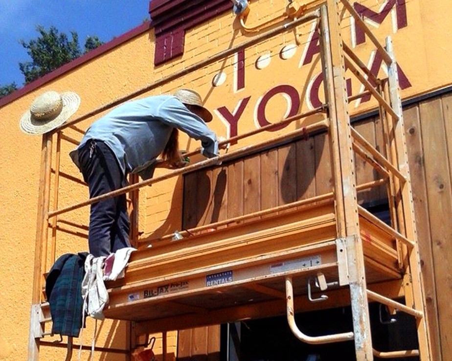 I Am Yoga Identity and Building Signage