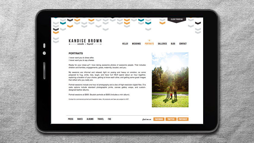 Kandise Brown Website Design