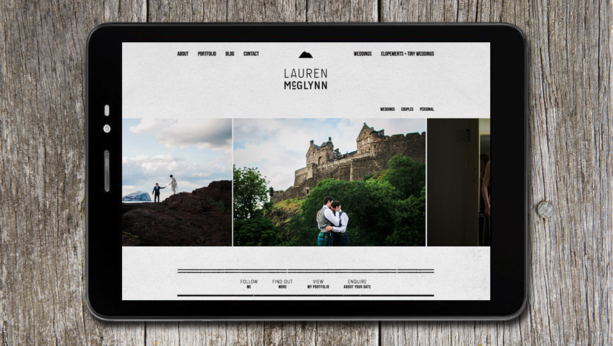 Lauren McGlynn Photographer Website Design