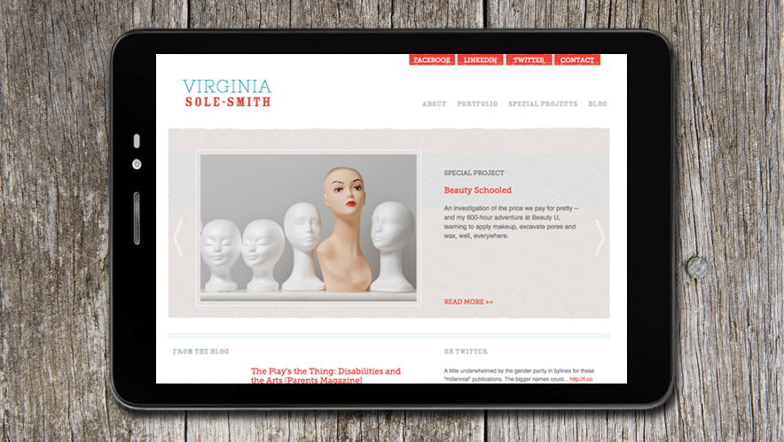 Virginia Sole-Smith Website Design